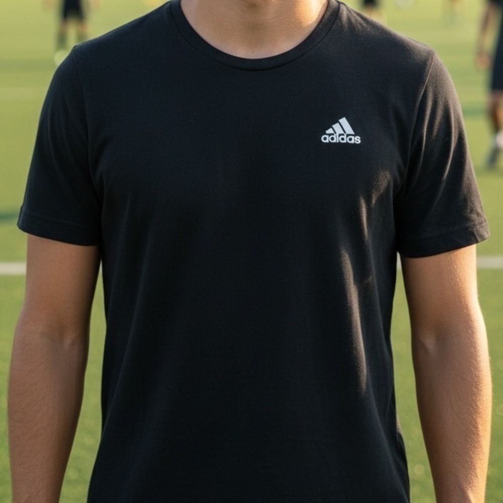 Adidas‎ AEROREADY Primegreen Mens Athletic T-Shirt Black Short Sleeve Logo Tee